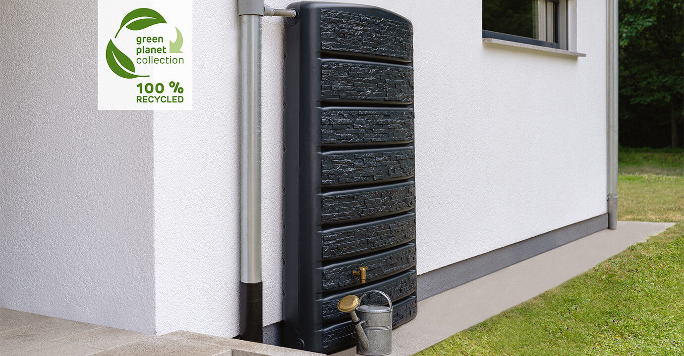 E ExtraSlim Stone ExtraSlim Stone Decor 400l Wandtank graphitegrey green planet